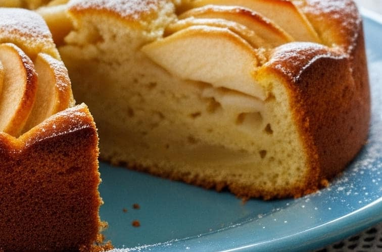 Blitzapfelkuchen italienischer Art gebackener Kuchen aus Italien