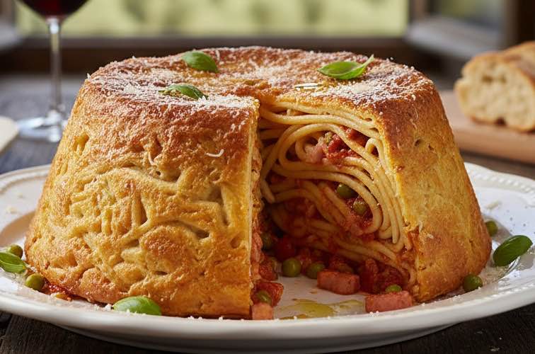 Bucatini Timbale traditionelles Ofengericht