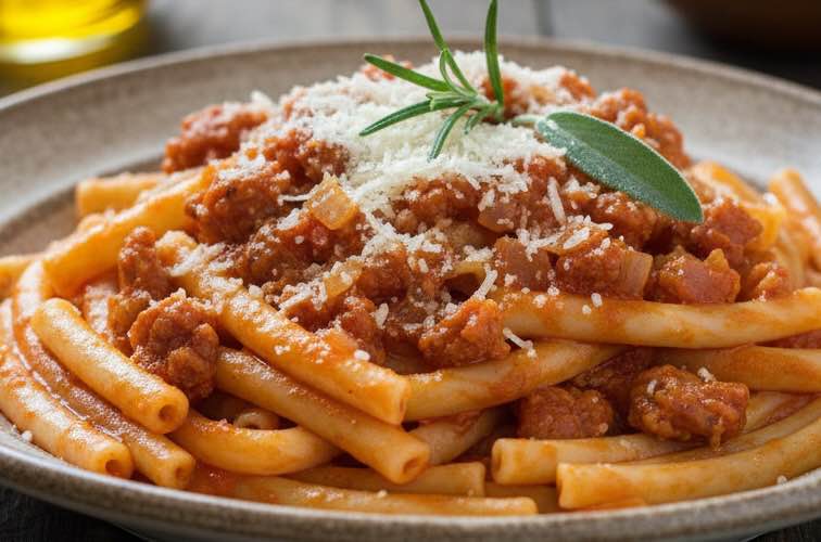 Bucatini alla Marchigiana Pastagericht aus den Marken