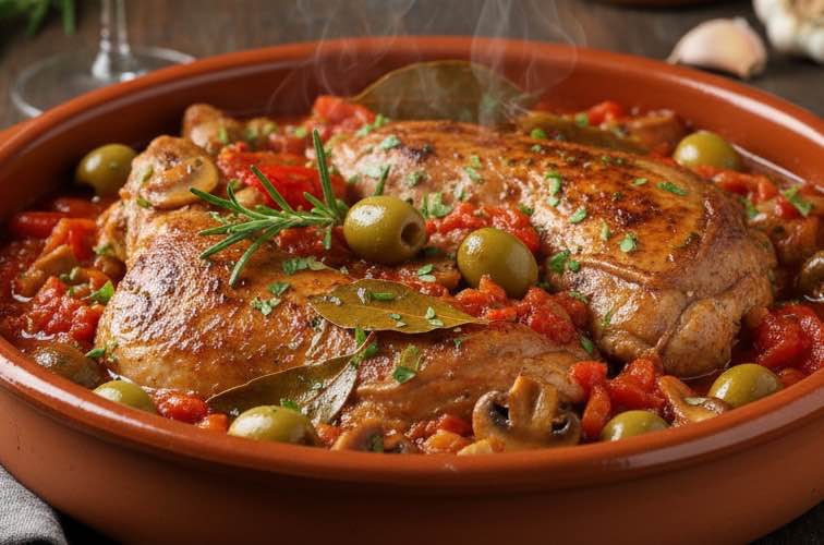 Coniglio alla Cacciatore Kaninchen nach Jägerart
