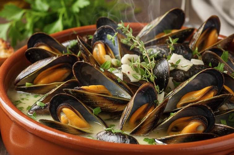 Cozze al Vino Bianco Miesmuscheln in Weißwein