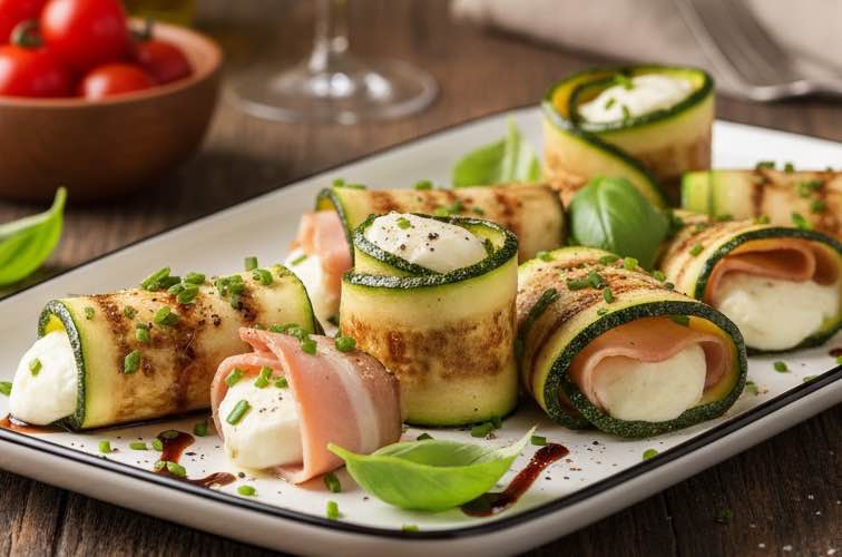 Fingerfood Zucchini Zucchini Röllchen