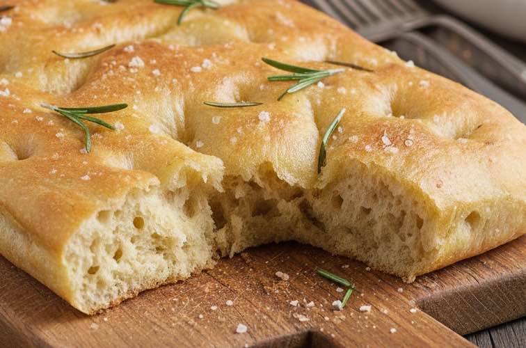 Focaccia alla Ligure gehört zur beliebten Backkultur