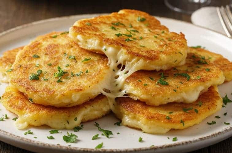 Frico alla friulana selbstgemachte Käsetaler