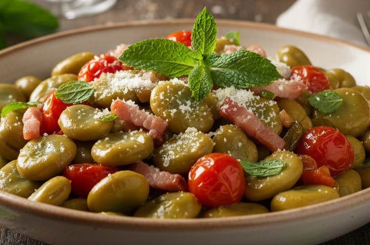 Frische dicke Bohnen Rezept italienisch eine traditionelle Zubereitung