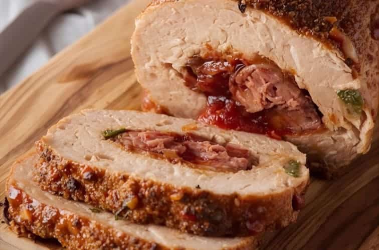Gefüllte Schweinefilet italienisch klassisches Gericht