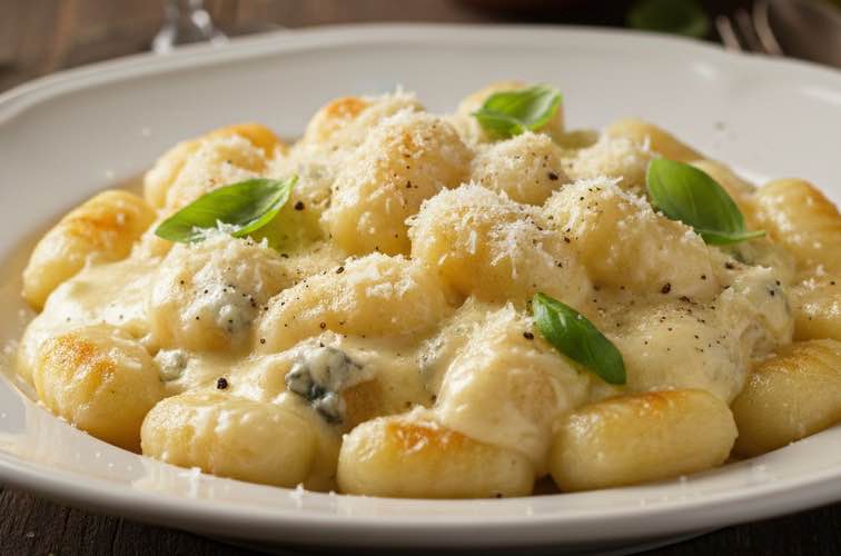 Gnocchi Quattro Formaggi mit einer cremigen Käsesauce