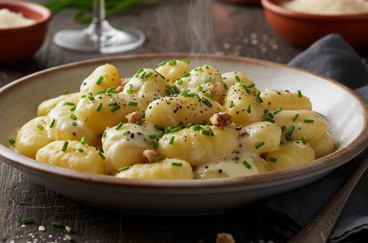 Gnocchi al Gorgonzola ein Gericht aus dem Norden