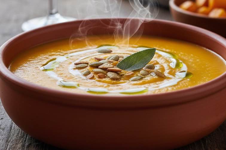 Italienische Kürbissuppe ist ein klassisches Herbstgericht