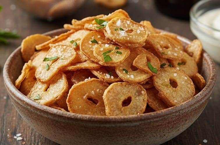 Knoblauchchips aromatische Akzente für Pasta