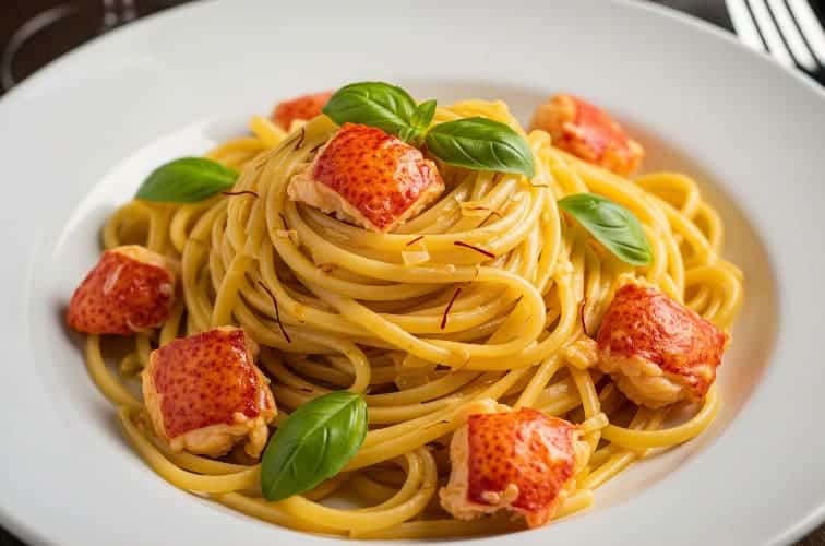 Linguine all’Astice mit Safran und Weißwein