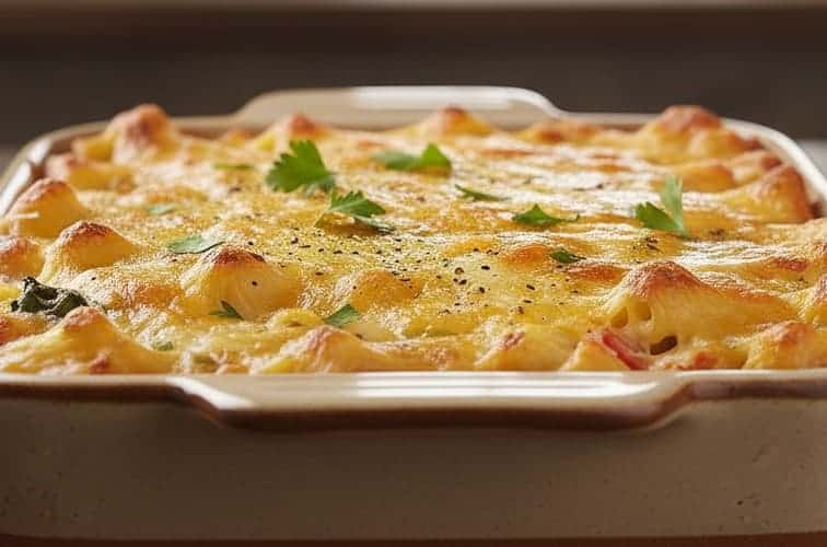 Makkaroni Auflauf vegetarisch fleischfreie Variante vom italienischen Klassiker