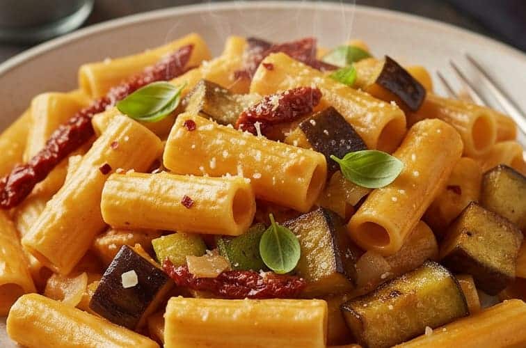 Marry Me Pasta in einer Variante mit Zucchini und Auberginen