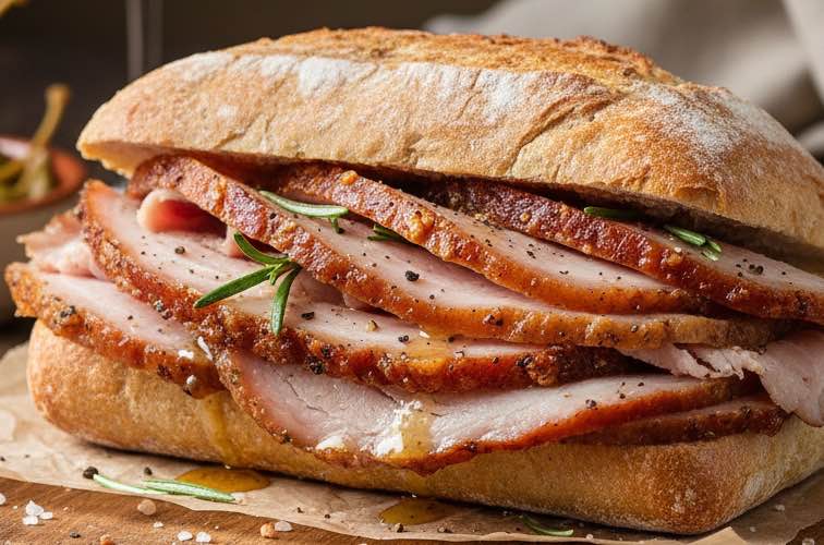 Panino con Porchetta traditionelles Streetfood