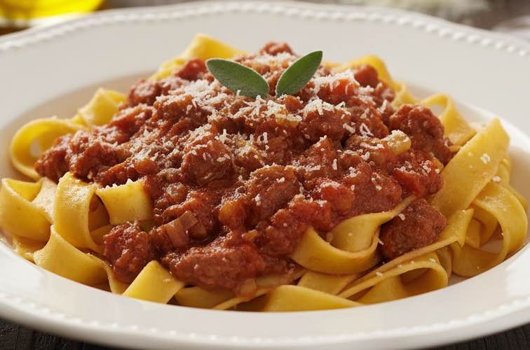 Pappardelle alla Casertana ein herzhaftes Gericht