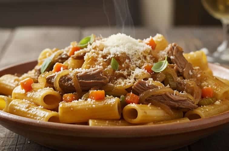 Pasta alla Genovese originale leckeres SchmorGericht aus Neapel
