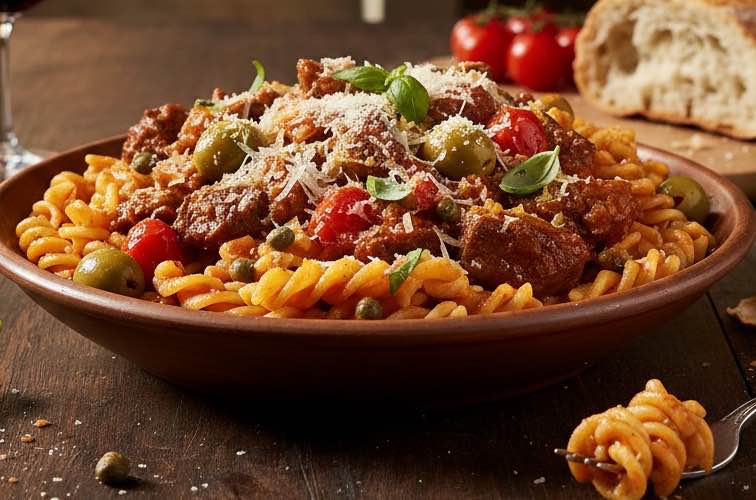 Pasta alla Ghiotta ein Gericht aus der sizilianischen Küche