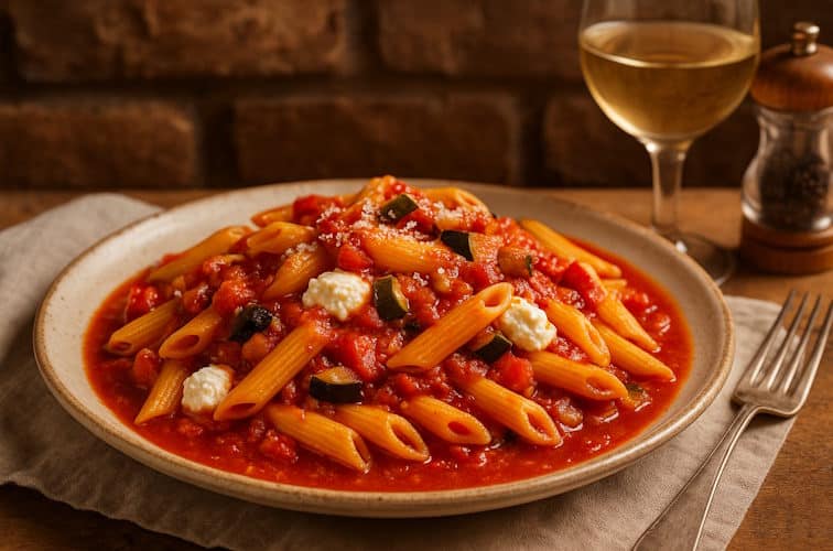 Pasta alla Pecorara aus den Abruzzen mit Weißwein