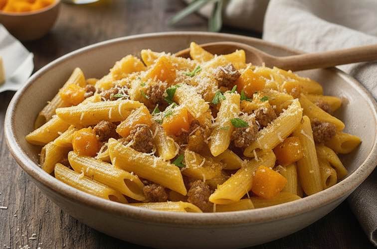 Penne alla Mantovana ein Gericht aus Mantua in der Lombardei