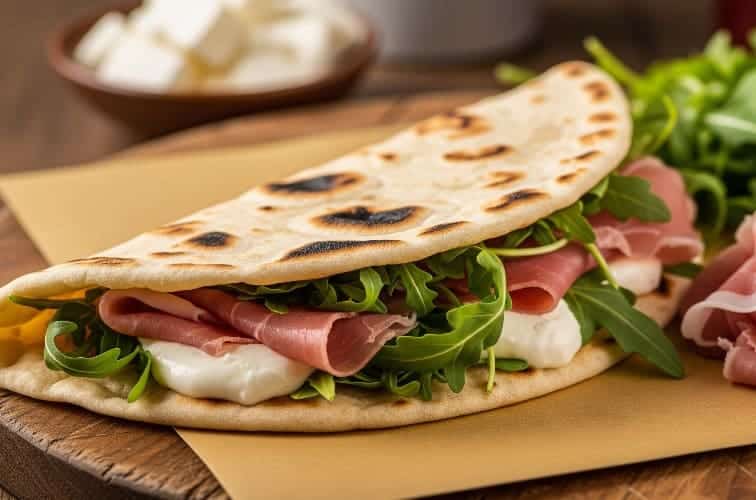 Piadina alla Romagnola Symbol der rustikalen Küche