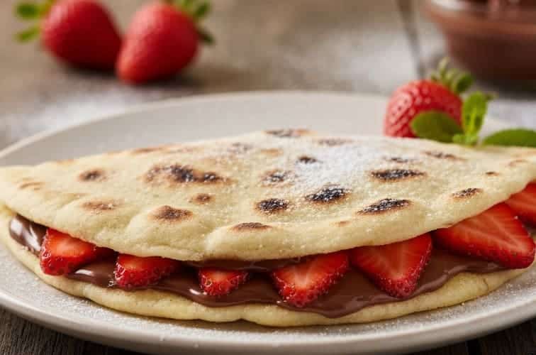 Piadina alla Romagnola in einer süßen Variante