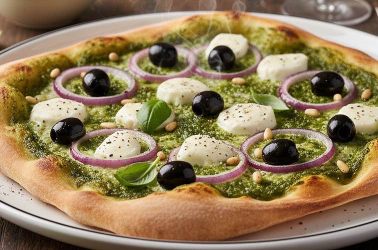 Pizza Genovese eine charakteristische Variante des Klassikers
