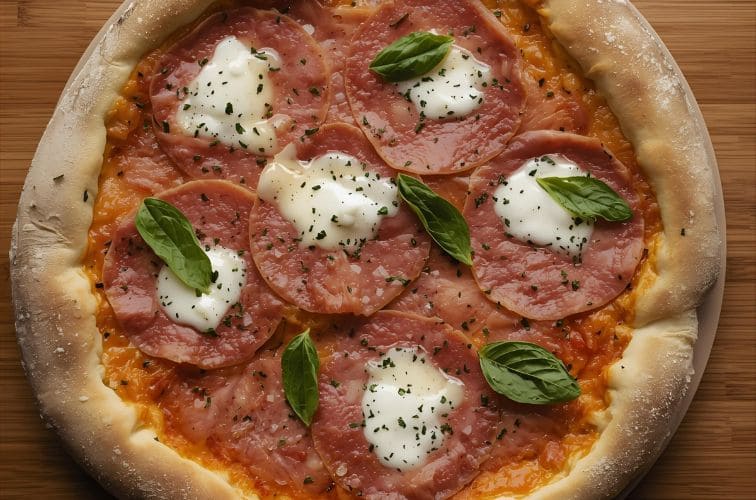 Pizza Pancetta Spezialität aus Norditalien