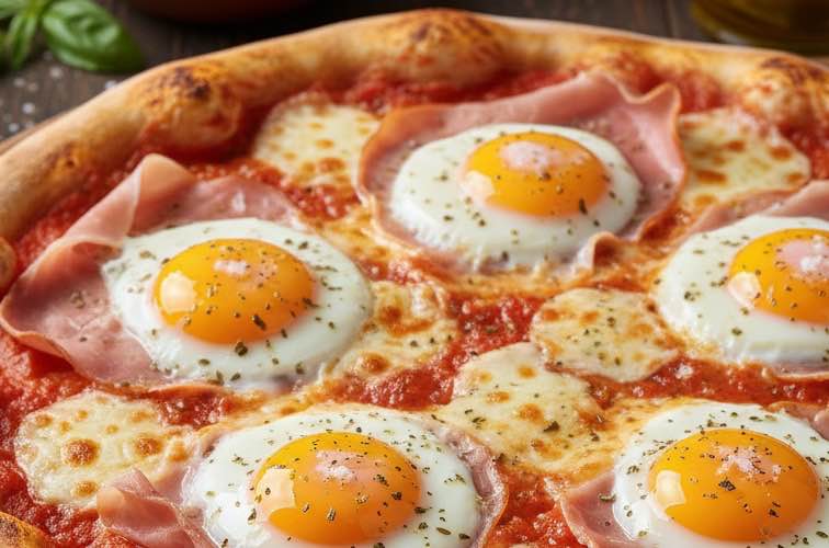 Pizza alla Bismarck eine herzhafte Pizza-Variante