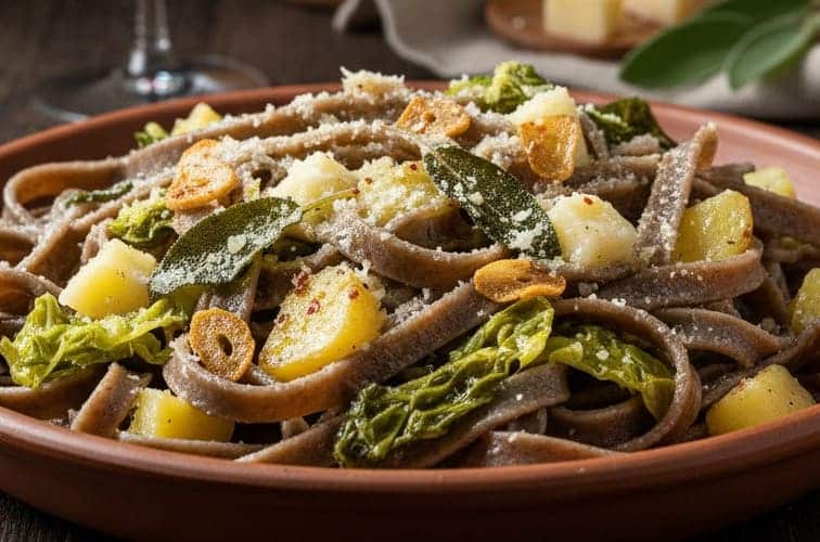 Pizzoccheri della Valtellina Gericht aus Norditalien