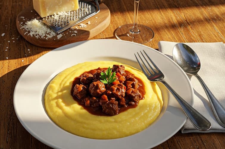 Polenta mit Hirschragout