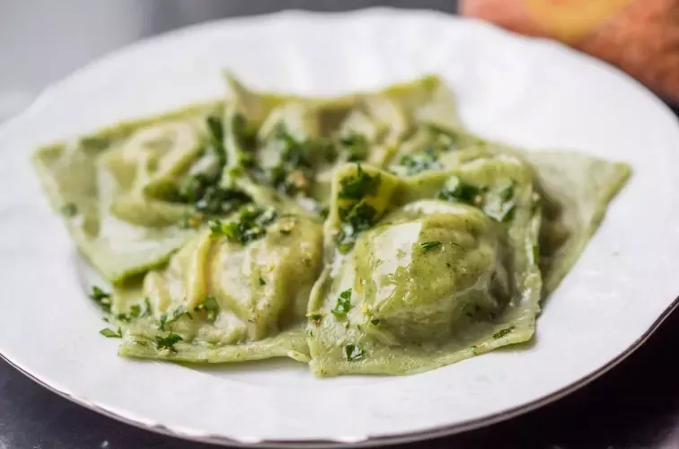 Ravioli al Ripieno di Basilico