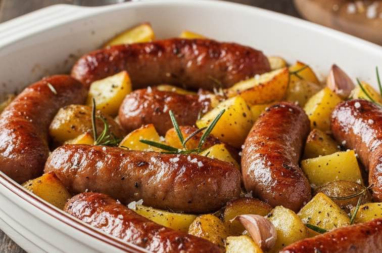 Rezepte mit Salsiccia und Kartoffeln Salsiccia e patate al forno