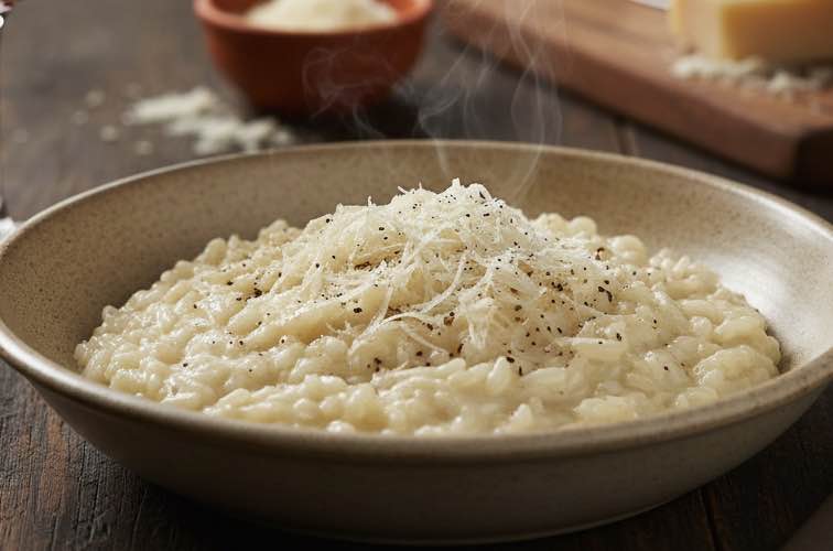 Risotto Cacio e Pepe beliebtes Gericht aus Rom