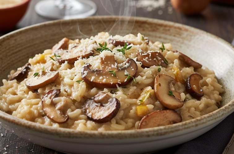 Risotto ai Porcini ein Klassiker mit Pilzen