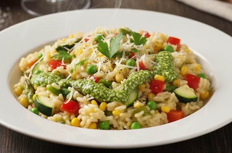 Risotto alle Verdure mit Pesto