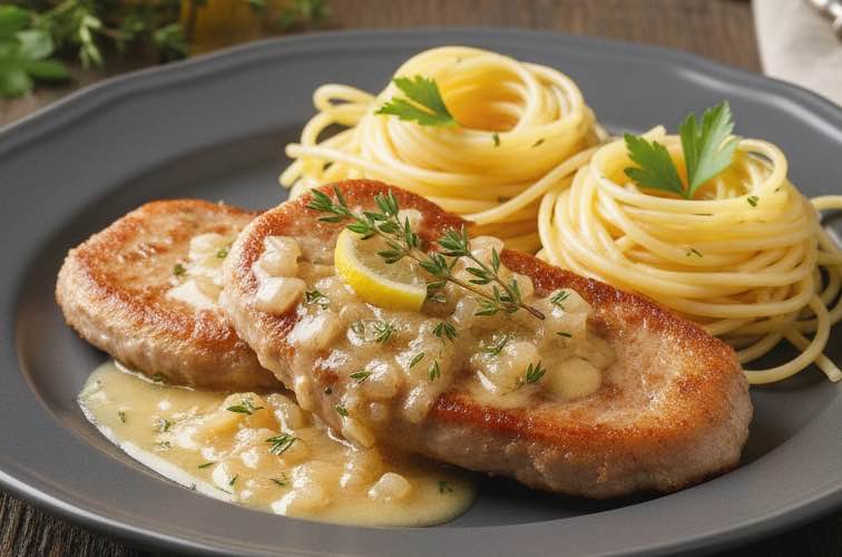 Scaloppine al Vino Bianco besonders angerichtet