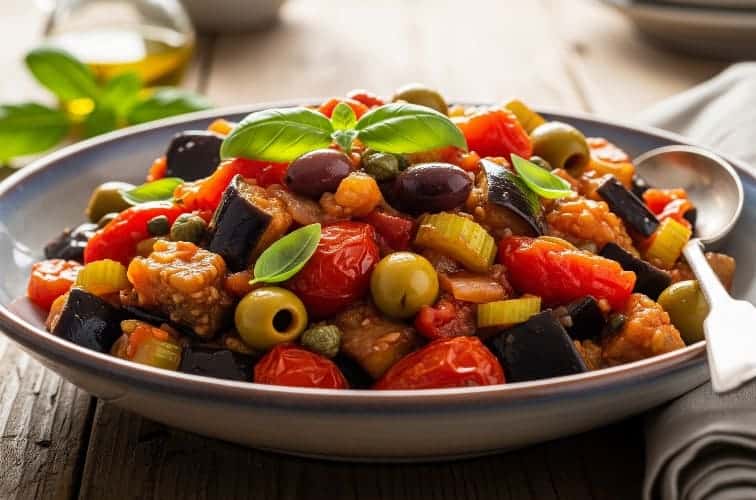Sizilianische Caponata geschmackvolles Gemüsegericht