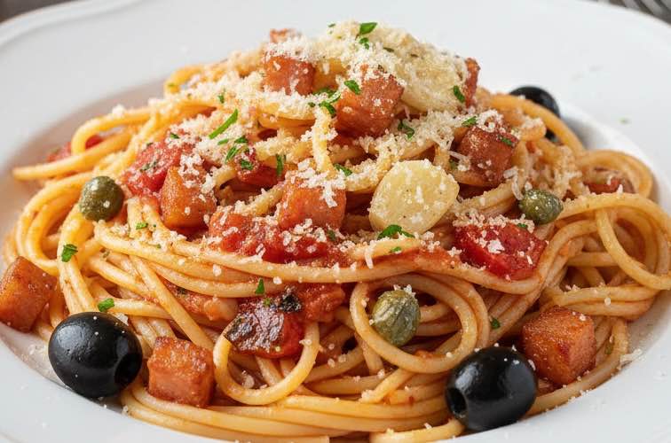 Spaghetti alla Corte d'Assise ein Gericht mit komplexen Aromen