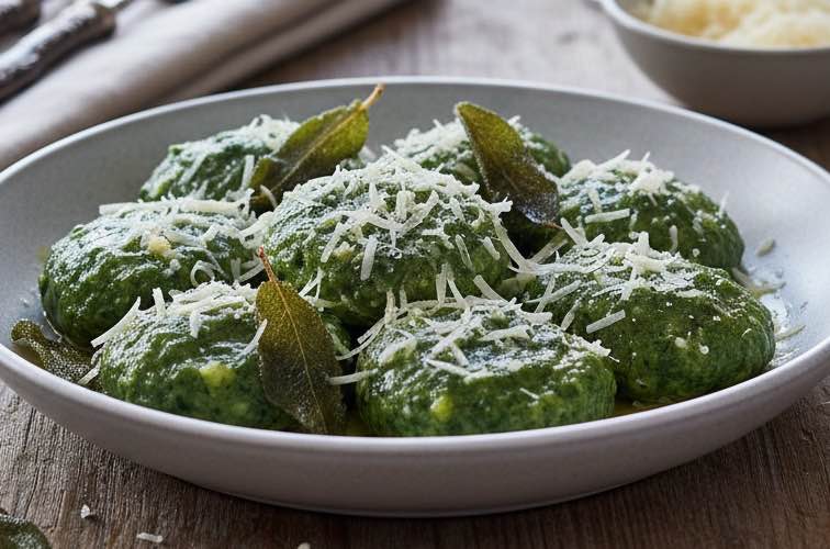 Spinatnockerl Südtirol eine vegetarische Spezialität