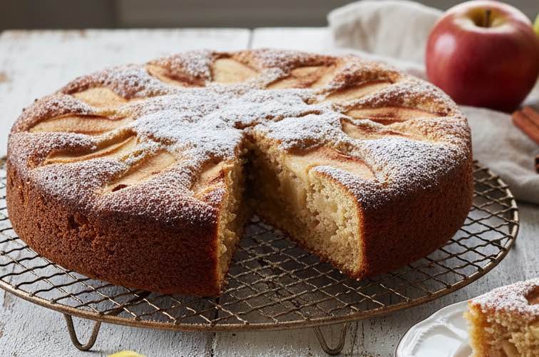 Toskanische Apfelkuchen ein traditionelles Dessert