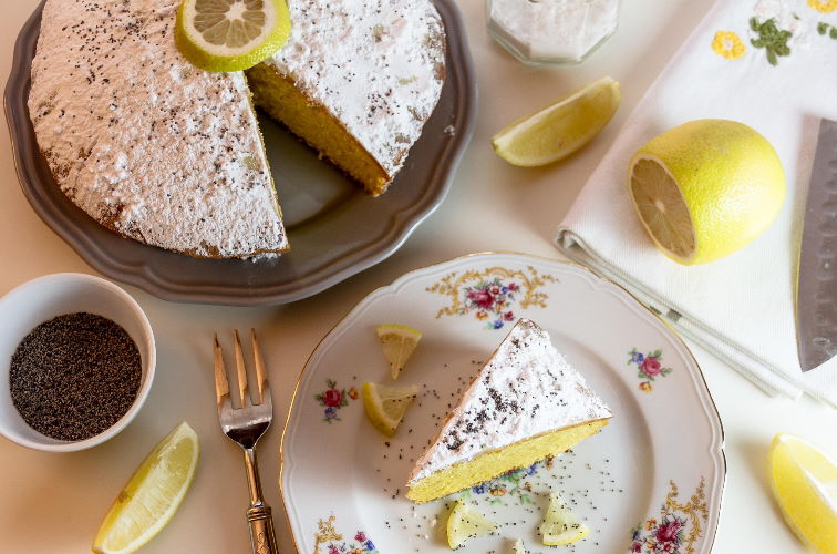 Zitronenkuchen aus Sizilien mit Bio-Zitronen aus Trapani