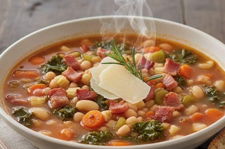 Zuppa alla contadina in einer Variante mit Pancetta